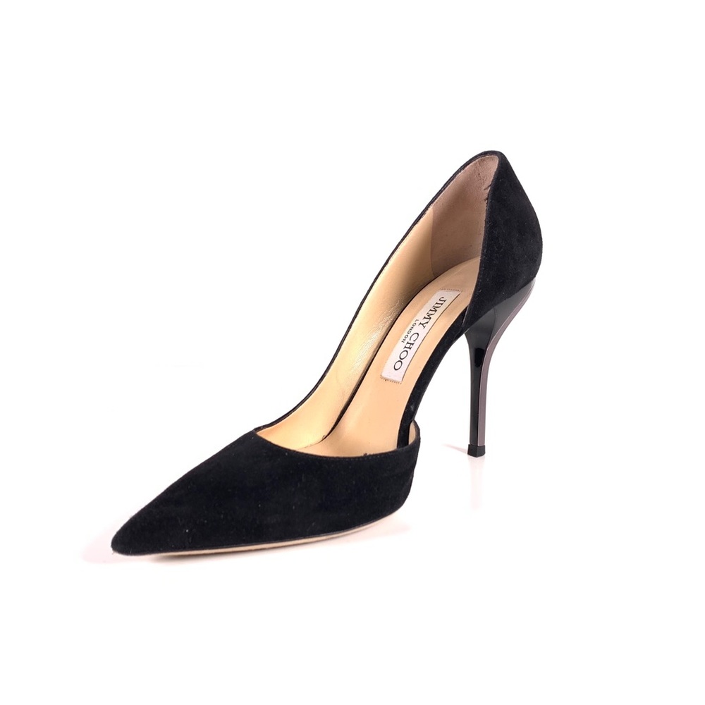 Jimmy Choo Willis Suede Half d'Orsay Pump Black